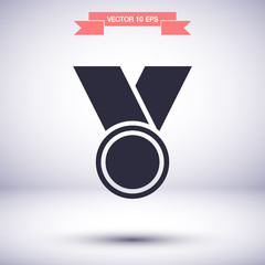 Medal vector icon , lorem ipsum Flat design