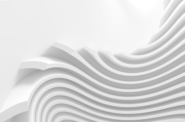 White Abstract Background. Modern Architecture Graphic Design
