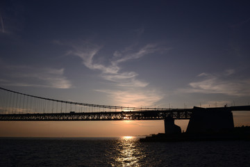 Pearl Bridge at sunset