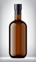 Glass bottle on Background. Version with Foil.
