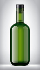 Glass bottle on Background. Version with Cork.