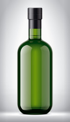 Glass bottle on Background. Version with Foil.