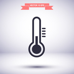 Thermometer vector icon , lorem ipsum Flat design