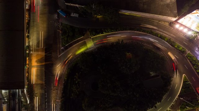 Aerial Philippines Time Lapse 12094-97 Manila Downtown Mandaluyong City Night September 2019 4K  Aerial time lapse video of downtown Manila in the Philippines in Mandaluyong City district during a bea