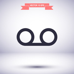 Play the film vector icon , lorem ipsum Flat design