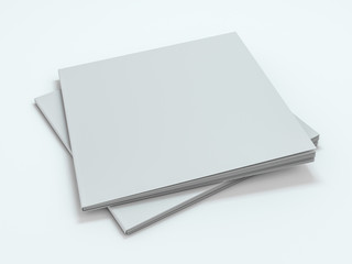Blank photorealistic brochure mockup on white background. 3D