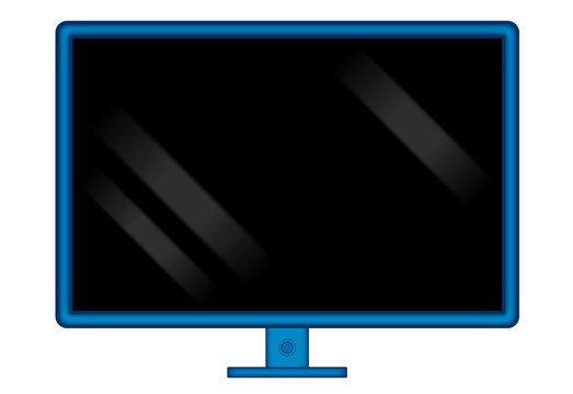 televisore monitor blu