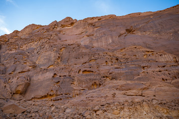Geological rock strata (outcrops) at the ancient oasis ﻿﻿of Al Ula, Saudi Arabia