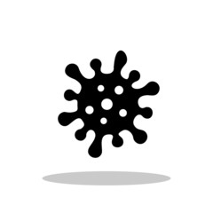 Microbe icon in flat style. Bacteria / Virus symbol for your web site design, logo, app, UI Vector EPS 10.