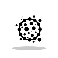 Dangerous bacteria icon in flat style. Virus symbol for your web site design, logo, app, UI Vector EPS 10. - obrazy, fototapety, plakaty