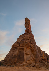 Fototapeta na wymiar Geological rock strata (outcrops) at the ancient oasis ﻿﻿of Al Ula, Saudi Arabia