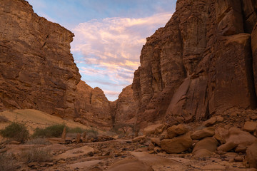 Geological rock strata (outcrops) at the ancient oasis ﻿﻿of Al Ula, Saudi Arabia
