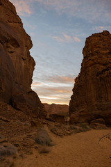 Geological rock strata (outcrops) at the ancient oasis ﻿﻿of Al Ula, Saudi Arabia