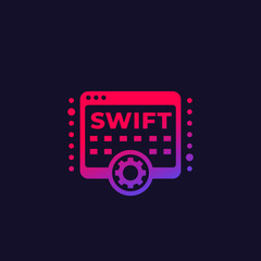 Swift programming concept, vector icon