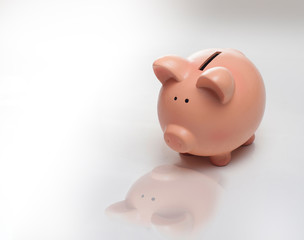 piggy bank on white