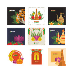 bundle of india set icons