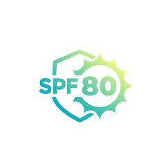 spf 80, UV protection icon