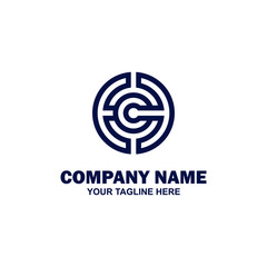 CH C H Alphabet Letter Company Logo Square Design Creative Vector Icon Template Illustration - Vector