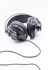 High-quality headphones on a white background.