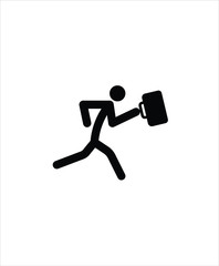 running man with suitcase flat icon,vector best flat icon.