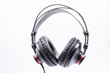 Fototapeta na wymiar High-quality headphones on a white background.