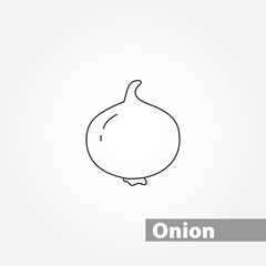 Onion thin line vector icon