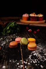 Raspberries in powdered sugar