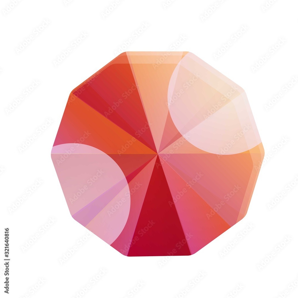 Poster carat ruby icon. cartoon of carat ruby vector icon for web design isolated on white background