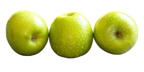 Pommes Granny Smith  sur fond blanc