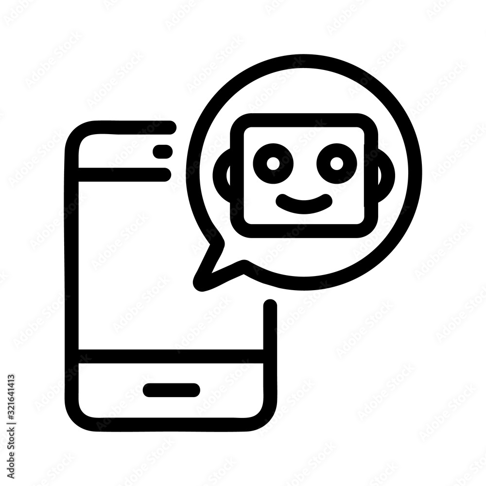 Poster robot icon vector. thin line sign. isolated contour symbol illustration