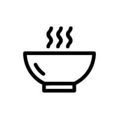 Noodles icon vector. Thin line sign. Isolated contour symbol illustration