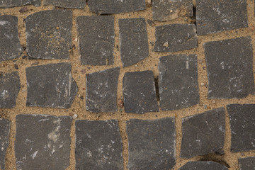 Construction site, sidewalk landscape architecture and terrace details