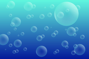 Fondo azul de burbujas vector en degradado