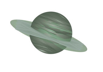 Abstract green planet. vector illustration