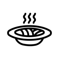 Ramen icon vector. Thin line sign. Isolated contour symbol illustration