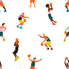 Seamless sports texture. Sport vector. Basketball vector