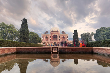 Humayun's Tomb with reflection. This tomb of the Mughal Emperor Humayun. New Delhi, India