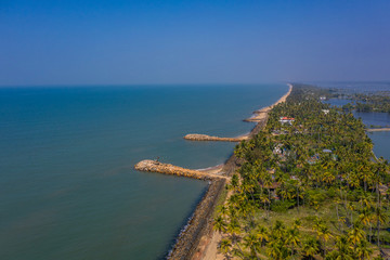 aerial view cherai,kerala