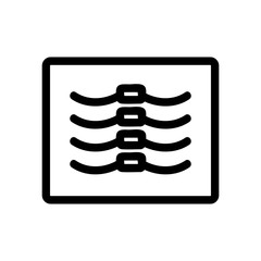 picture of the rib icon vector. Thin line sign. Isolated contour symbol illustration