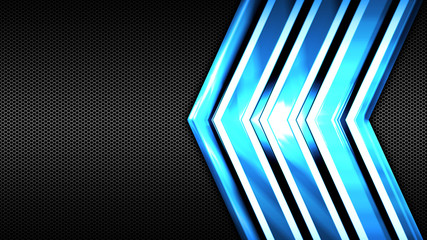blue and black shiny metal background and mesh texture. - 321647219