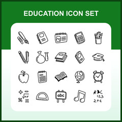 Education Sketchy Doodle icon set Vector Illustration