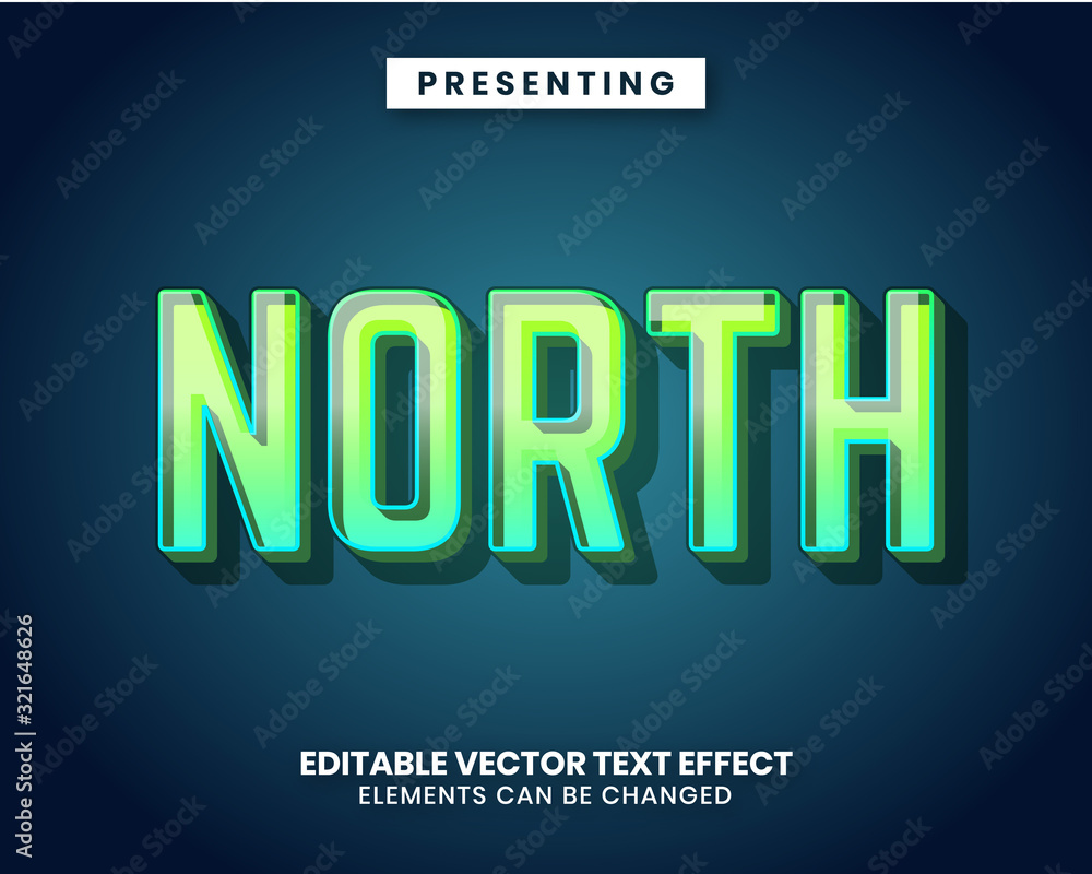 Poster modern bold editable text effect with vibrant color gradient