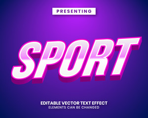 e sport style editable text effect