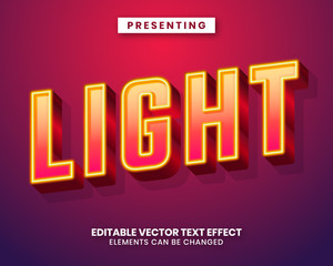 Modern 3d editable text effect with vibrant color gradient