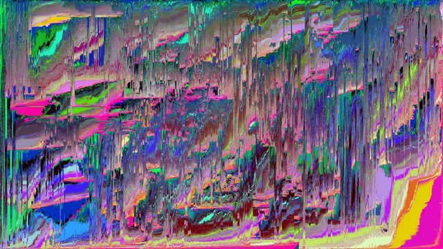 Abstract experimental glowing neon colors pixels motions footage