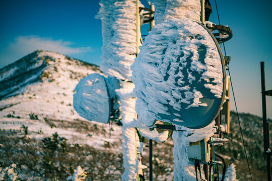 Windblown Ice At The Summit Of Mt Seorak