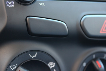 Blank button on vehicle dashboard