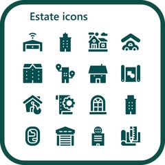 estate icon set