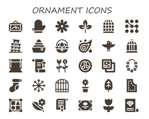 ornament icon set