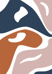 Geo colors, abstract shape on white background
